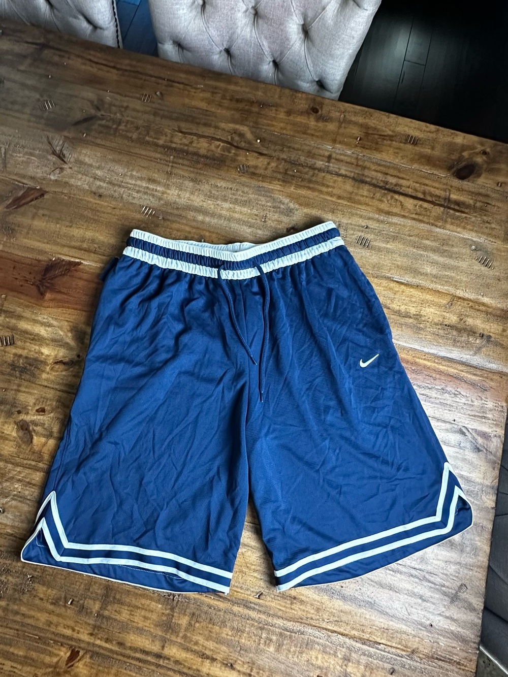 Nike Men’s Blue Athletic Shorts with White Trim